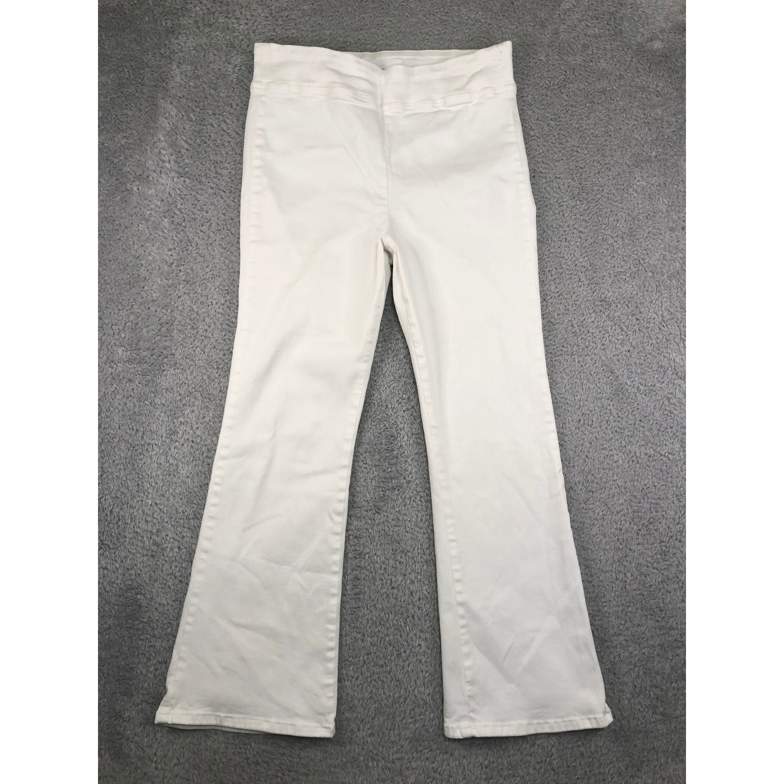 Frame Jeans Women 2 (30x26.5) White Mini Boot High Rise Stretch Pull On Denim